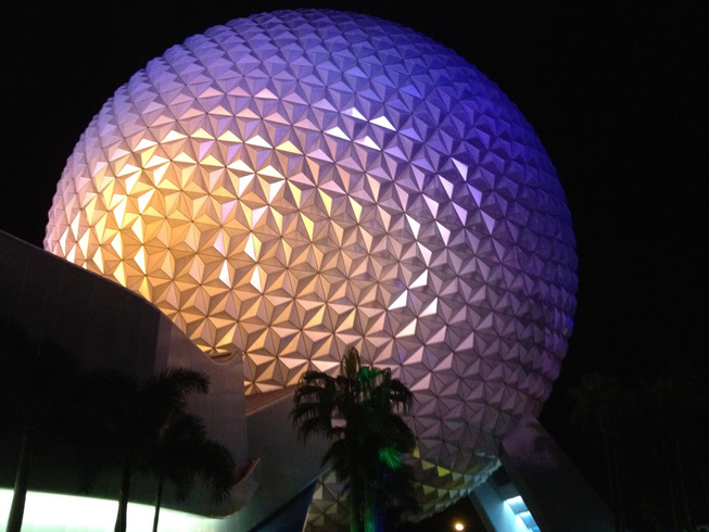 Epcot Ball at Night